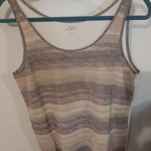 100 % polyester/ 100 % cotton  Striped tank blouse